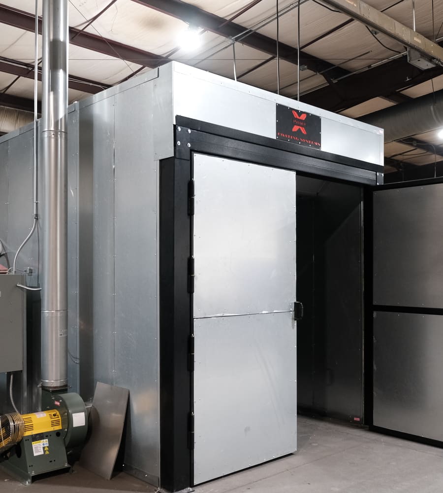 The new powder coating booth and oven on the ATM floor
