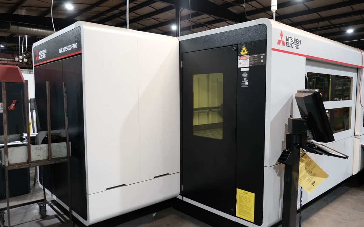 Mitsubishi ML3015GX-F100 fiber sheet laser on the ATM floor